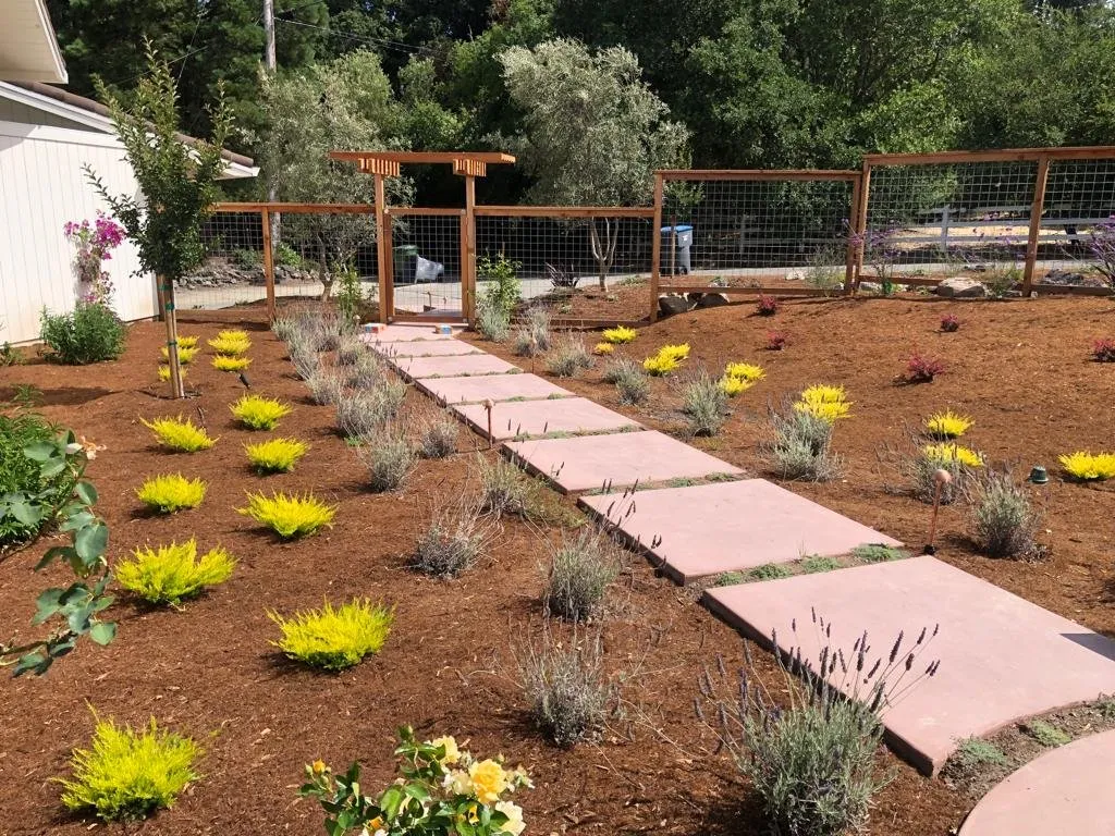 Rosales landscape path and planting installation